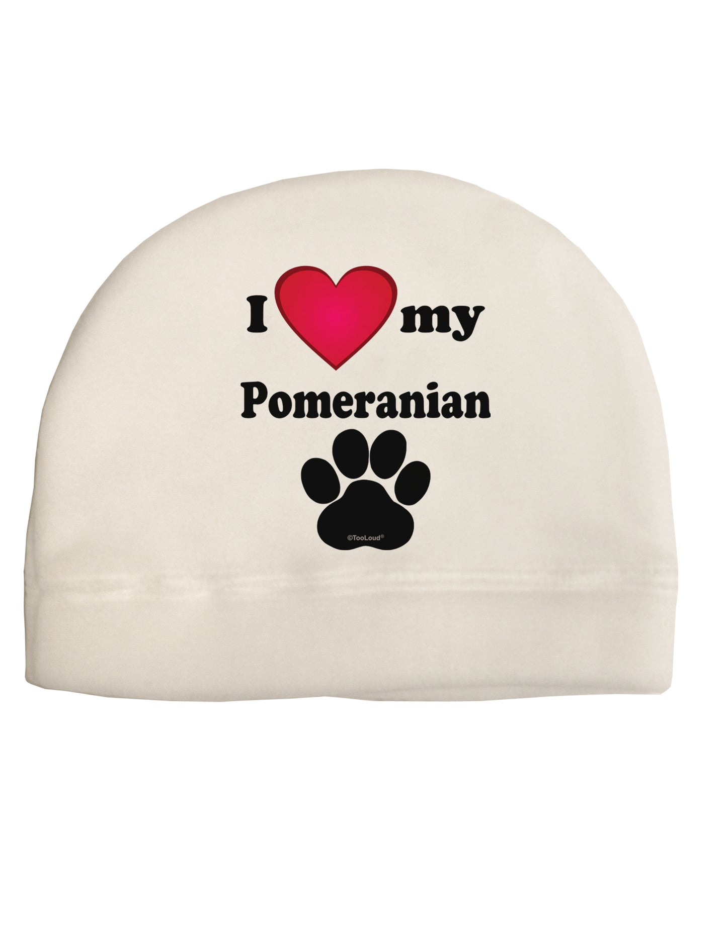 I Heart My Pomeranian Adult Fleece Beanie Cap Hat by TooLoud-TooLoud-White-One-Size-Fits-Most-Davson Sales