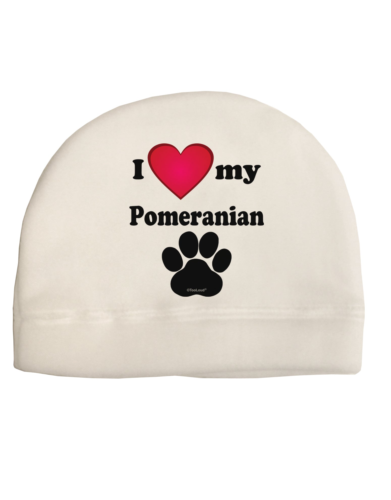 I Heart My Pomeranian Adult Fleece Beanie Cap Hat by TooLoud-TooLoud-White-One-Size-Fits-Most-Davson Sales