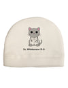 Dr Whiskerson MD - Cute Cat Design Child Fleece Beanie Cap Hat by TooLoud-Beanie-TooLoud-White-One-Size-Fits-Most-Davson Sales