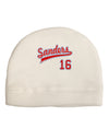 Sanders Jersey 16 Adult Fleece Beanie Cap Hat-Beanie-TooLoud-White-One-Size-Fits-Most-Davson Sales