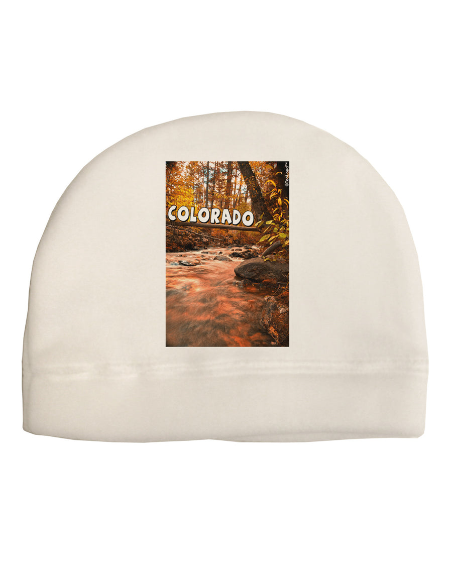 Mt Shavano Colorado Text Child Fleece Beanie Cap Hat-Beanie-TooLoud-White-One-Size-Fits-Most-Davson Sales