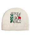 Hecho en Mexico Design - Mexican Flag Adult Fleece Beanie Cap Hat by TooLoud-Beanie-TooLoud-White-One-Size-Fits-Most-Davson Sales