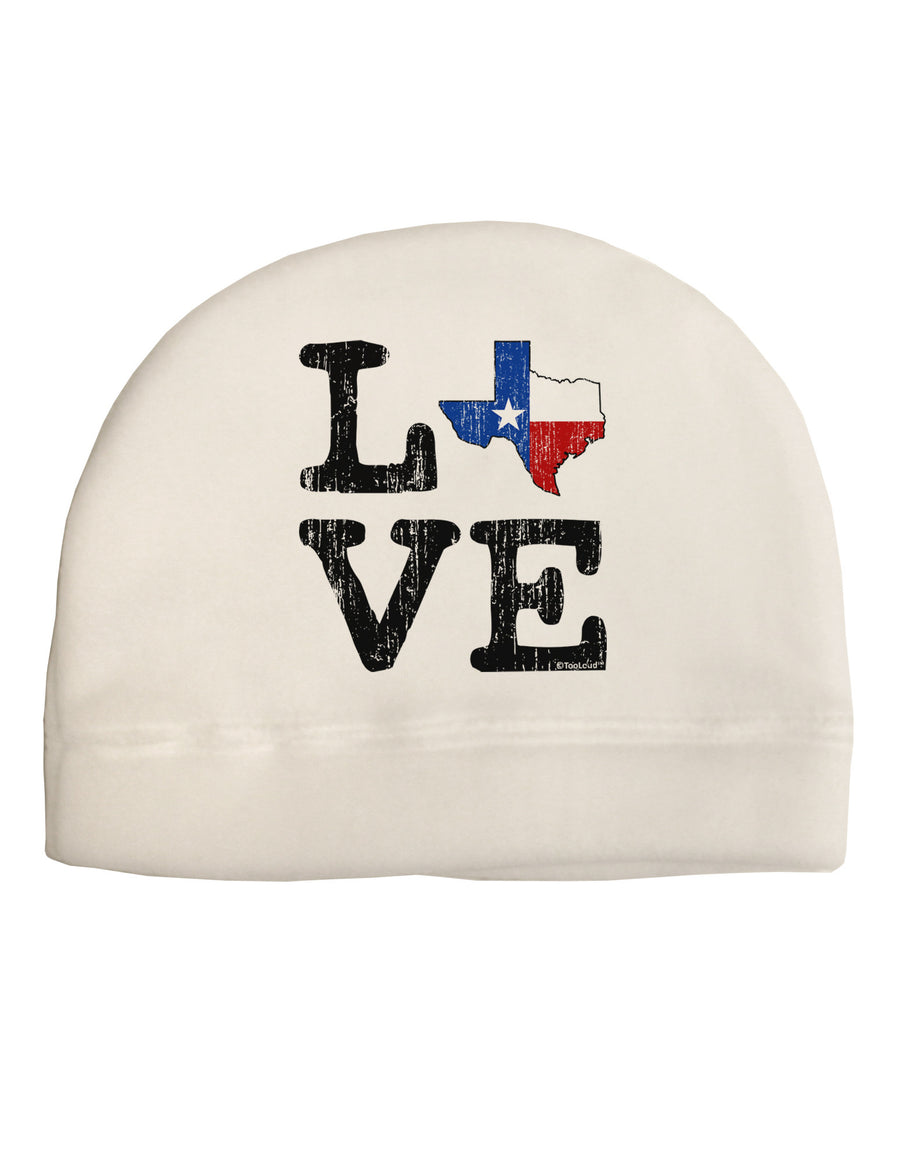 Texas Love Distressed Design Child Fleece Beanie Cap Hat by TooLoud-Beanie-TooLoud-White-One-Size-Fits-Most-Davson Sales