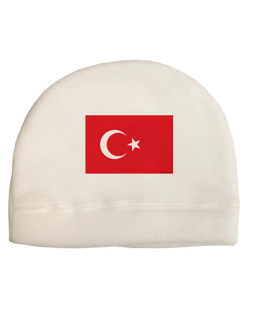 Turkey Flag Adult Fleece Beanie Cap Hat by TooLoud-Beanie-TooLoud-White-One-Size-Fits-Most-Davson Sales