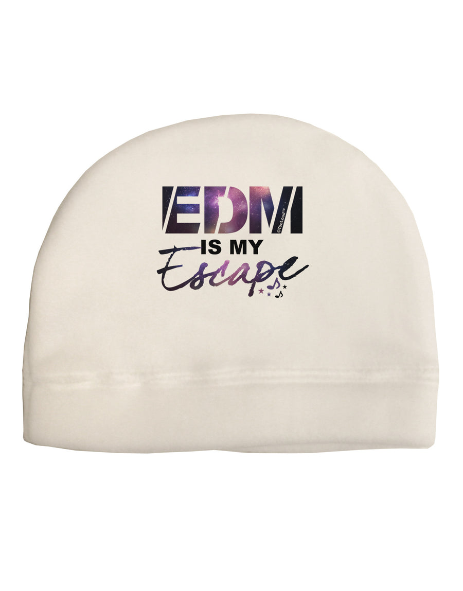 EDM Is My Escape Adult Fleece Beanie Cap Hat-Beanie-TooLoud-White-One-Size-Fits-Most-Davson Sales