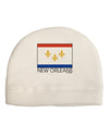 New Orleans Louisiana Flag Text Child Fleece Beanie Cap Hat-Beanie-TooLoud-White-One-Size-Fits-Most-Davson Sales