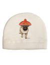 Pug Dog with Pink Sombrero Child Fleece Beanie Cap Hat by TooLoud-Beanie-TooLoud-White-One-Size-Fits-Most-Davson Sales