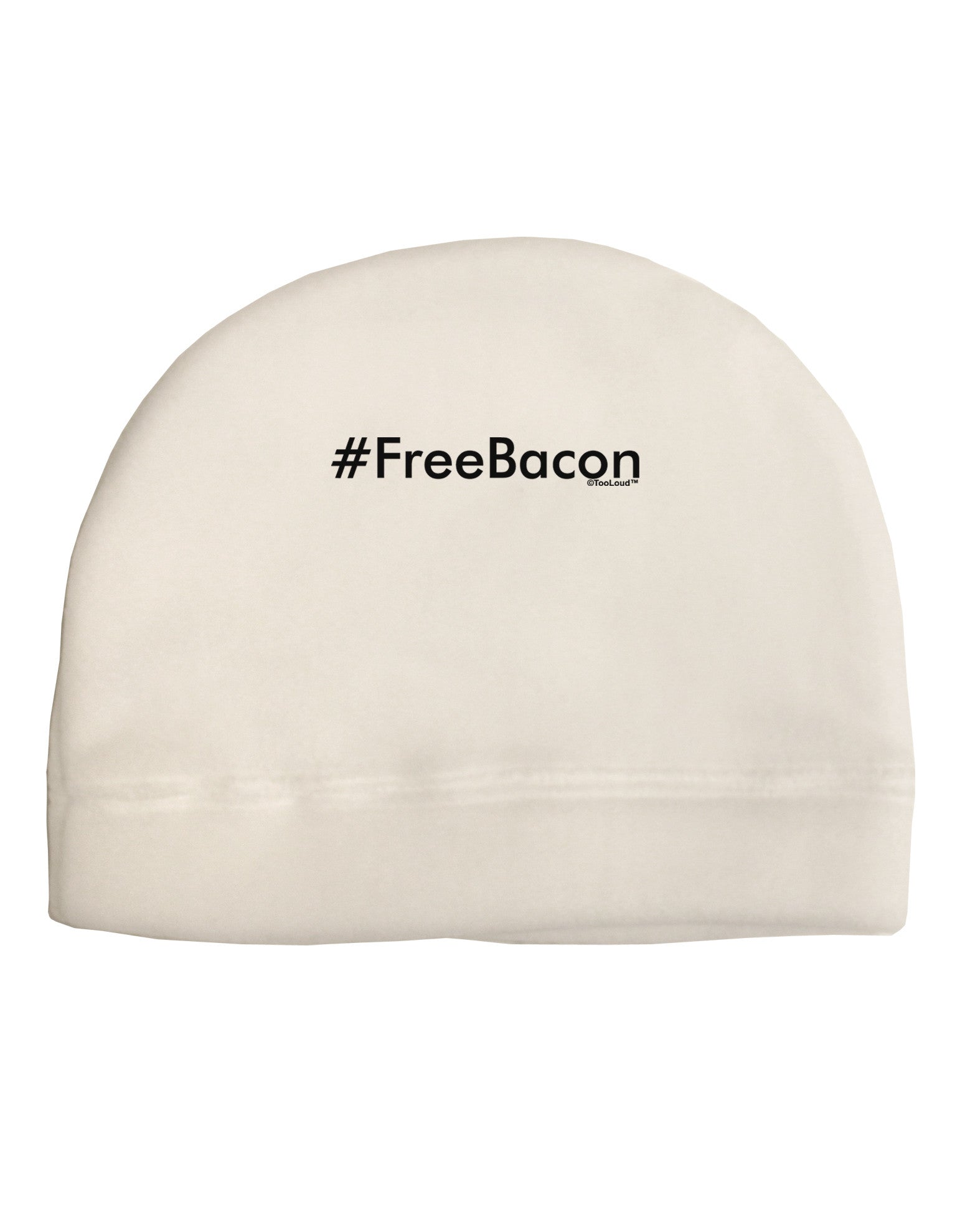 Hashtag Free Bacon Adult Fleece Beanie Cap Hat-Beanie-TooLoud-White-One-Size-Fits-Most-Davson Sales