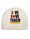 Live Love Teach Child Fleece Beanie Cap Hat-Beanie-TooLoud-White-One-Size-Fits-Most-Davson Sales