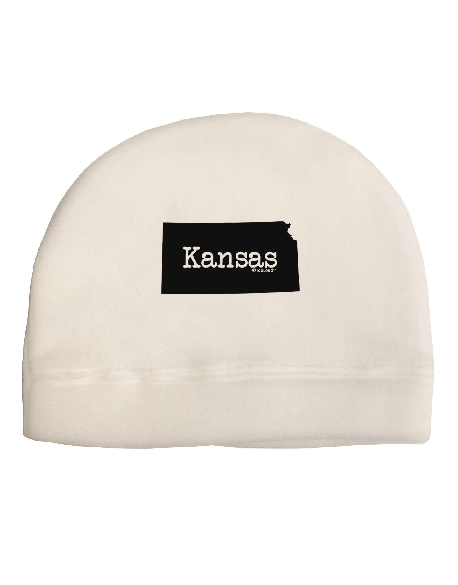 Kansas - United States Shape Adult Fleece Beanie Cap Hat by TooLoud-Beanie-TooLoud-White-One-Size-Fits-Most-Davson Sales