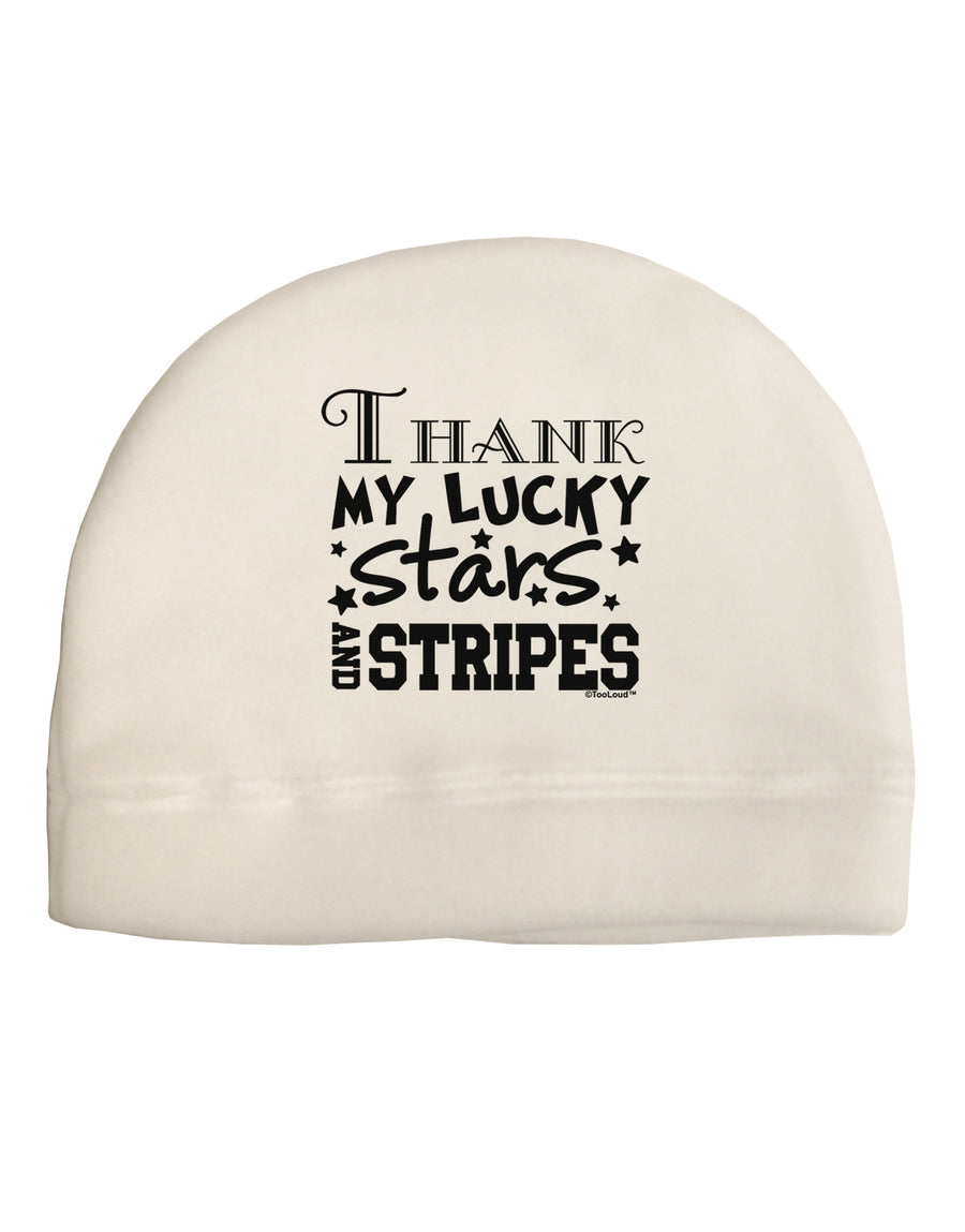 Thank My Lucky Stars and Stripes Child Fleece Beanie Cap Hat by TooLoud-Beanie-TooLoud-White-One-Size-Fits-Most-Davson Sales