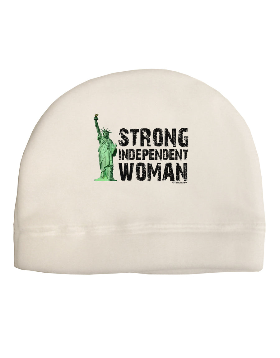 Statue of Liberty Strong Woman Adult Fleece Beanie Cap Hat-Beanie-TooLoud-White-One-Size-Fits-Most-Davson Sales