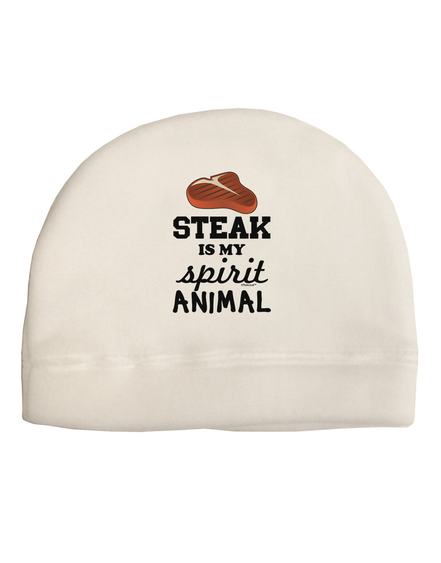 Steak Is My Spirit Animal Adult Fleece Beanie Cap Hat-Beanie-TooLoud-White-One-Size-Fits-Most-Davson Sales