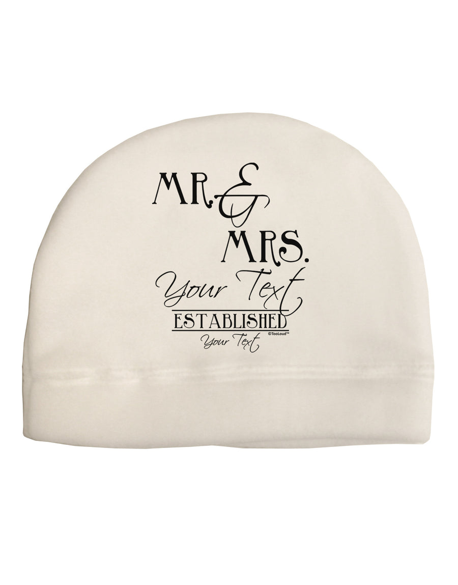 Personalized Mr and Mrs -Name- Established -Date- Design Child Fleece Beanie Cap Hat-Beanie-TooLoud-White-One-Size-Fits-Most-Davson Sales