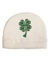 3D Style Celtic Knot 4 Leaf Clover Adult Fleece Beanie Cap Hat-Beanie-TooLoud-White-One-Size-Fits-Most-Davson Sales