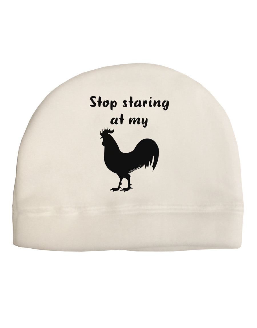 Stop Staring At My Rooster - Design Child Fleece Beanie Cap Hat by TooLoud-Beanie-TooLoud-White-One-Size-Fits-Most-Davson Sales