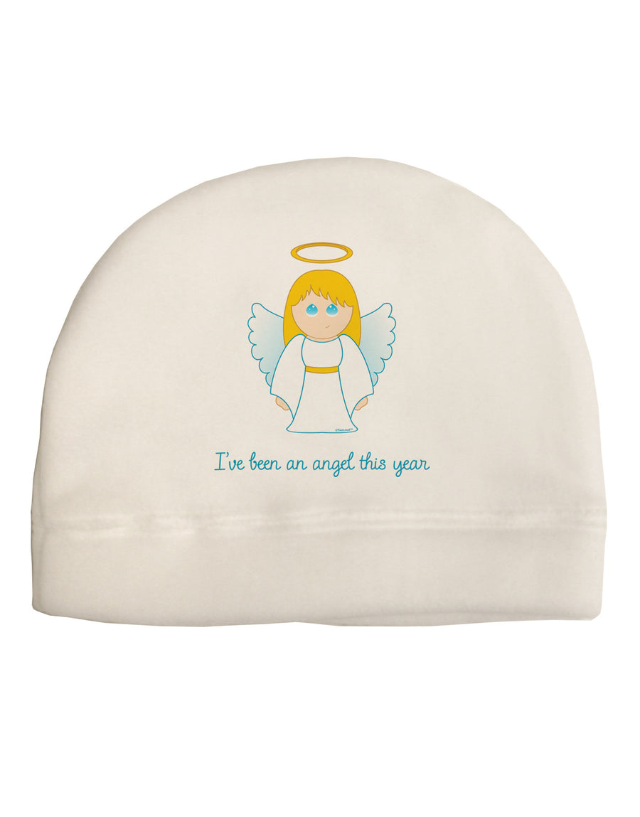 I've Been An Angel This Year Cute Christmas Angel Adult Fleece Beanie Cap Hat-Beanie-TooLoud-White-One-Size-Fits-Most-Davson Sales