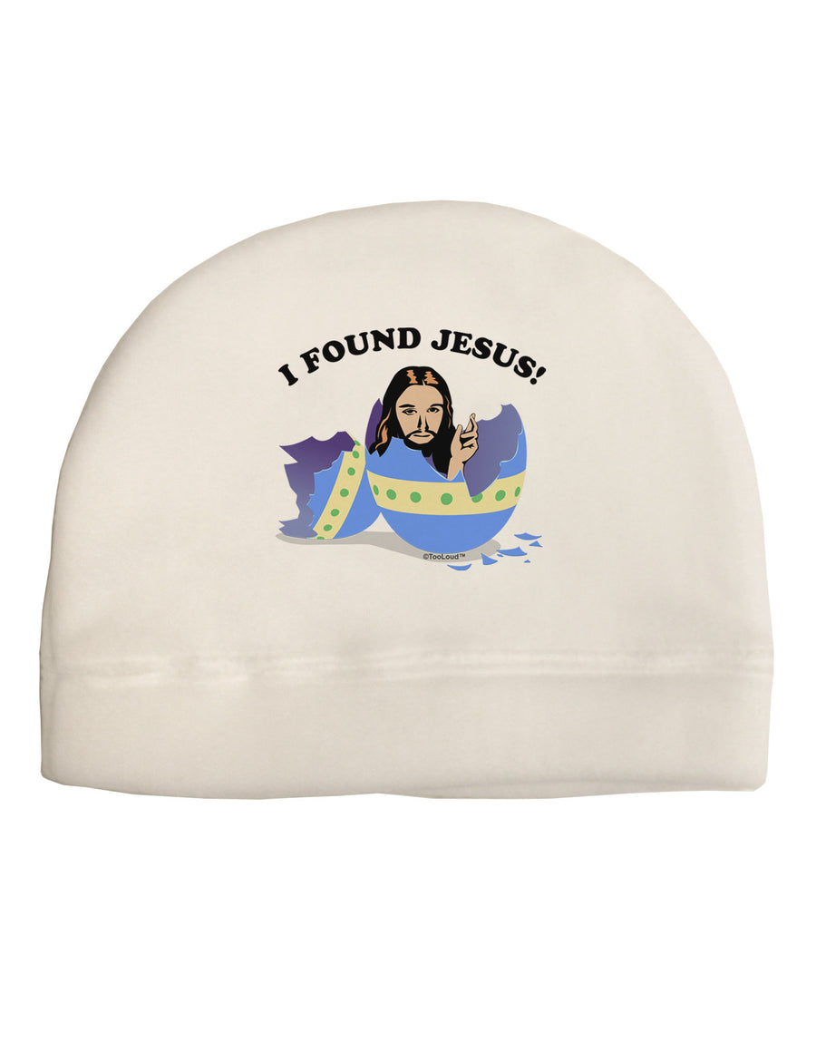 I Found Jesus - Easter Egg Child Fleece Beanie Cap Hat-Beanie-TooLoud-White-One-Size-Fits-Most-Davson Sales