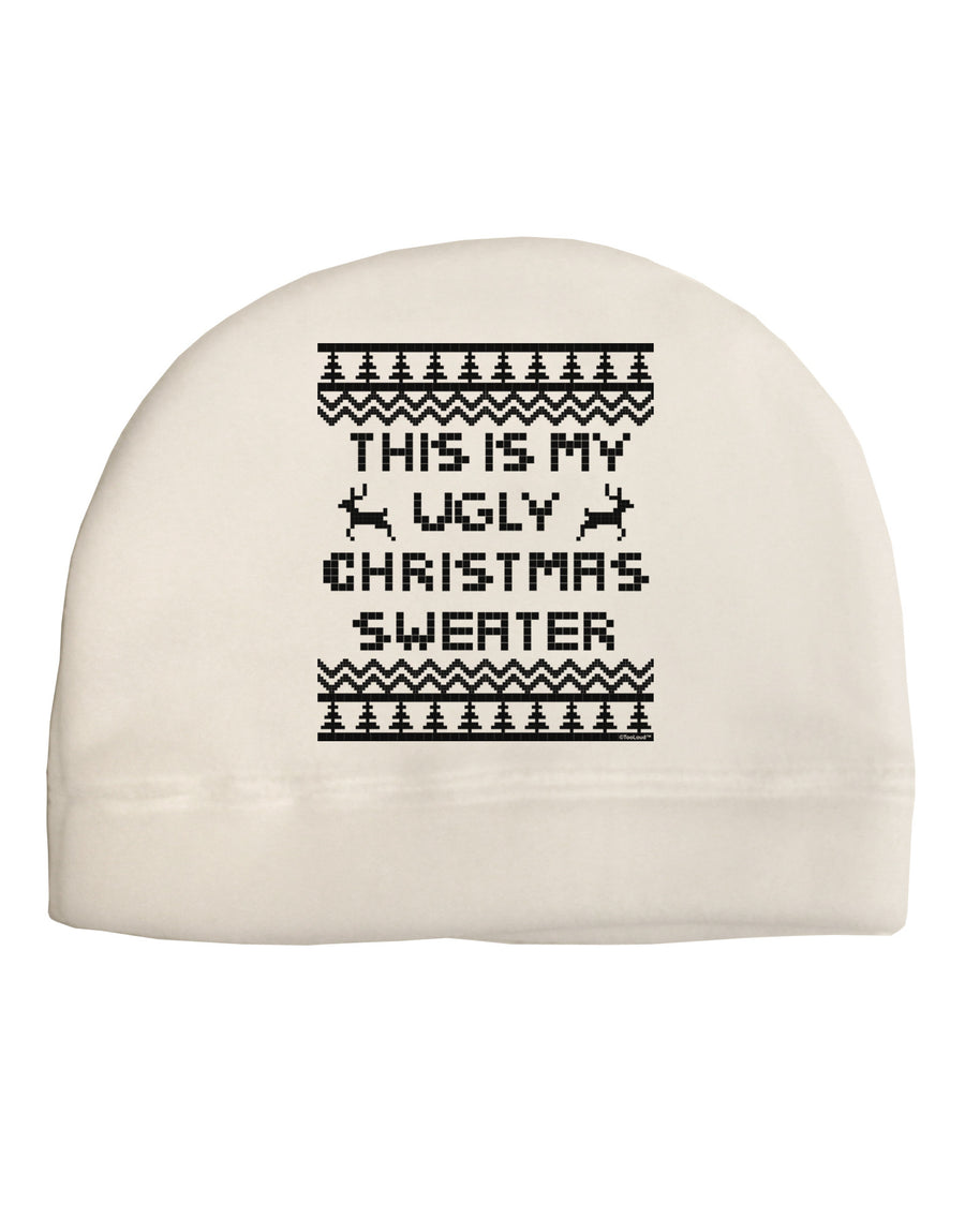 This Is My Ugly Christmas Sweater Adult Fleece Beanie Cap Hat-Beanie-TooLoud-White-One-Size-Fits-Most-Davson Sales