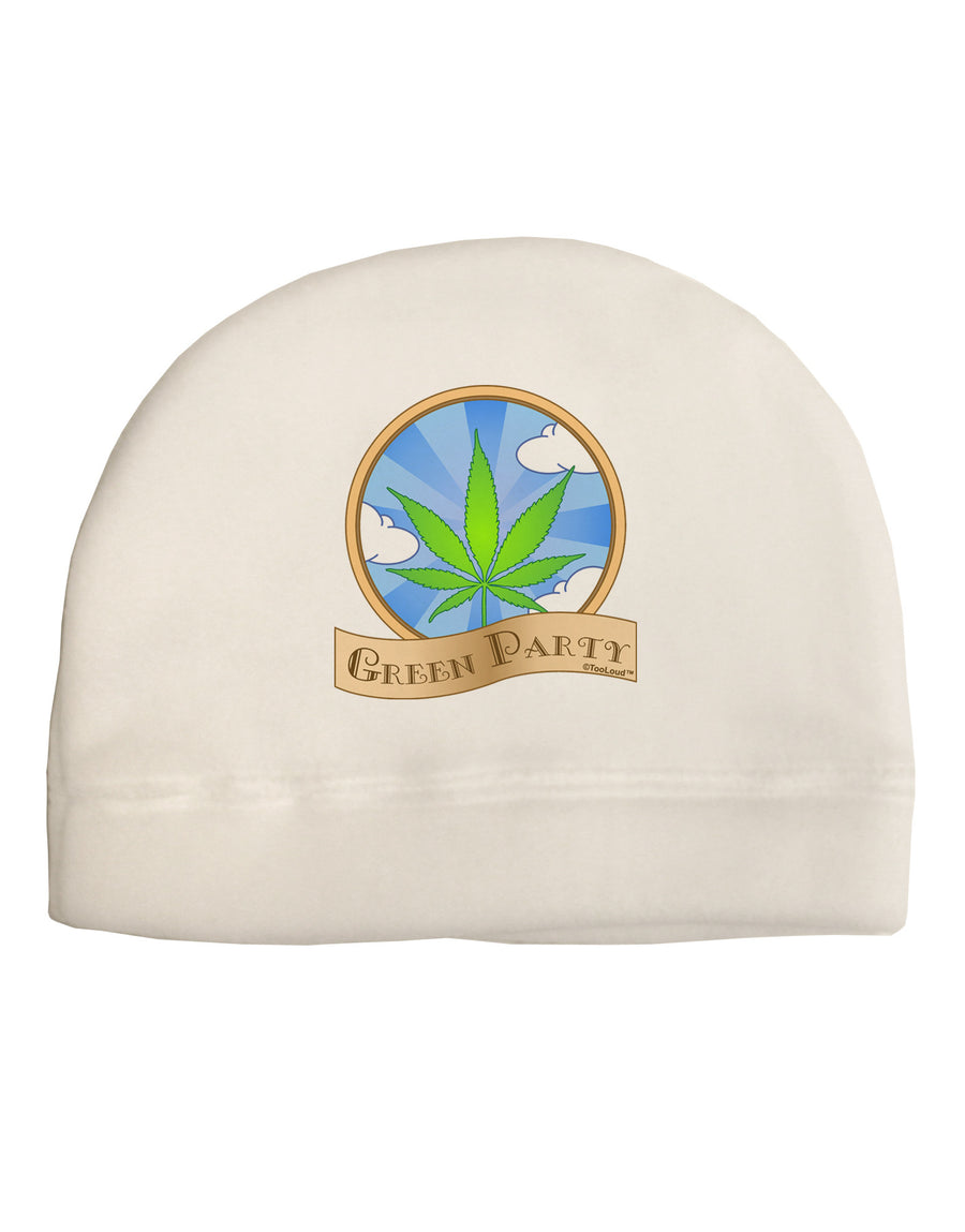 Green Party Symbol Adult Fleece Beanie Cap Hat-Beanie-TooLoud-White-One-Size-Fits-Most-Davson Sales