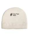 Personalized Hashtag Child Fleece Beanie Cap Hat by TooLoud-Beanie-TooLoud-White-One-Size-Fits-Most-Davson Sales