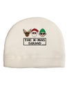 The X-mas Squad Text Adult Fleece Beanie Cap Hat-Beanie-TooLoud-White-One-Size-Fits-Most-Davson Sales