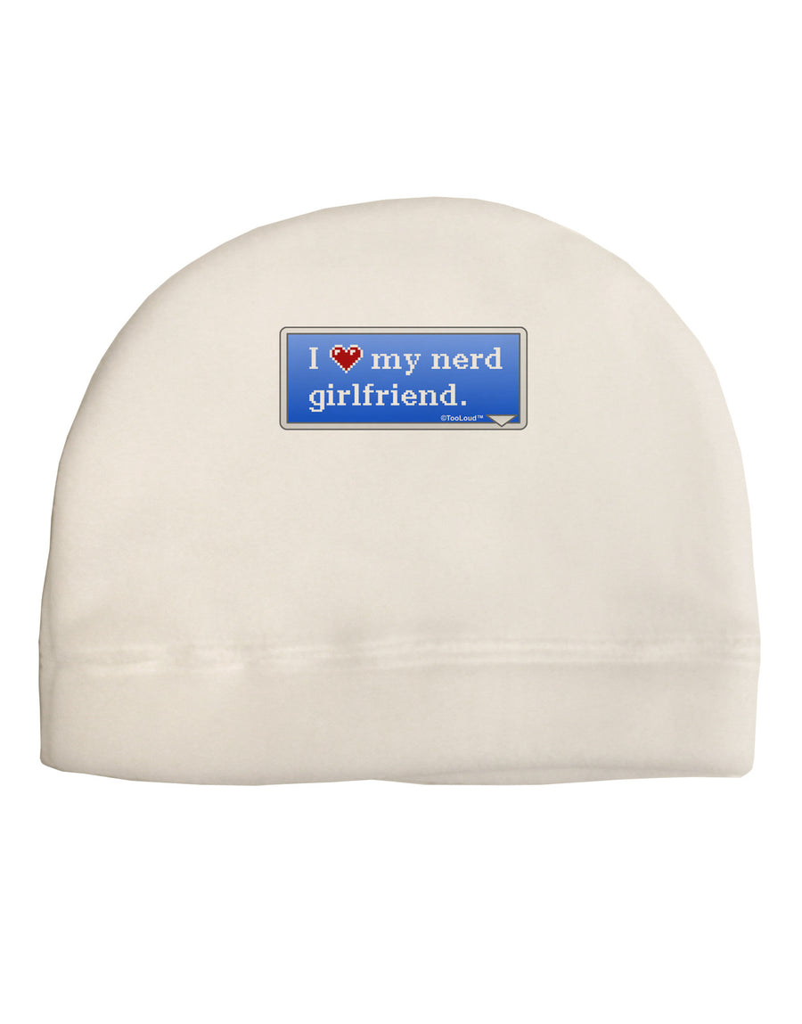 I Heart My Nerd Girlfriend - Retro Adult Fleece Beanie Cap Hat by TooLoud-Beanie-TooLoud-White-One-Size-Fits-Most-Davson Sales