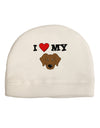 I Heart My - Cute Chocolate Labrador Retriever Dog Child Fleece Beanie Cap Hat by TooLoud-Beanie-TooLoud-White-One-Size-Fits-Most-Davson Sales