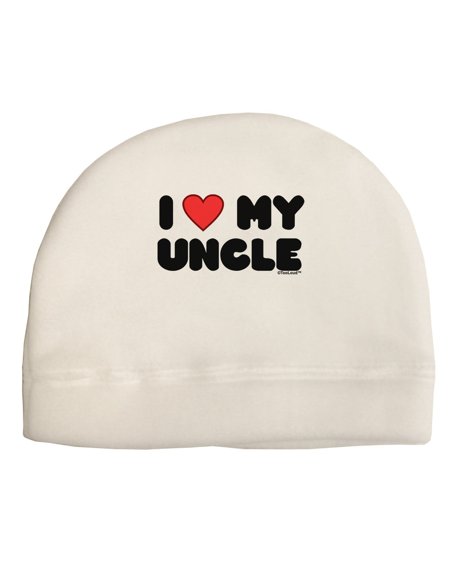 I Heart My Uncle Adult Fleece Beanie Cap Hat by TooLoud-Beanie-TooLoud-White-One-Size-Fits-Most-Davson Sales