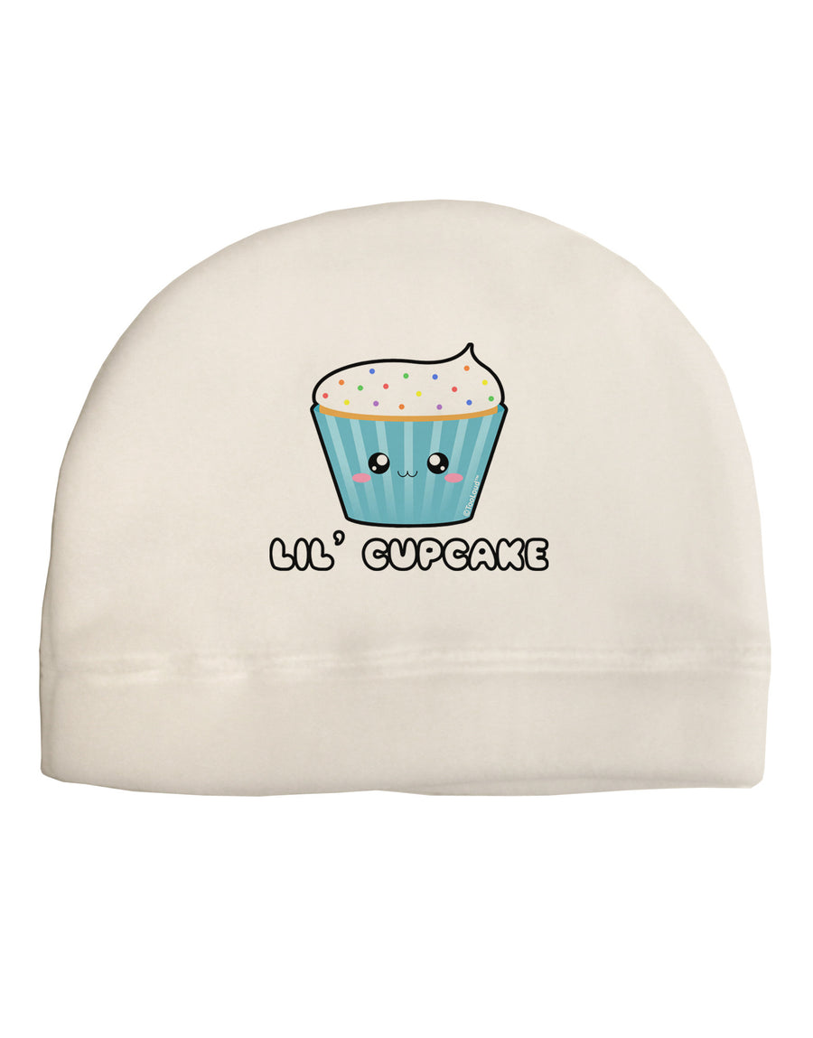 Cute Cupcake with Sprinkles - Lil Cupcake Adult Fleece Beanie Cap Hat by TooLoud-Beanie-TooLoud-White-One-Size-Fits-Most-Davson Sales