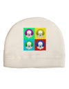 Clown Face Pop Art 2 Child Fleece Beanie Cap Hat-Beanie-TooLoud-White-One-Size-Fits-Most-Davson Sales