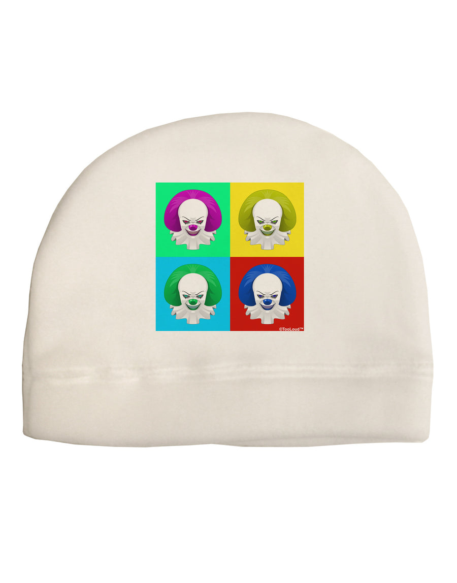 Clown Face Pop Art 2 Child Fleece Beanie Cap Hat-Beanie-TooLoud-White-One-Size-Fits-Most-Davson Sales