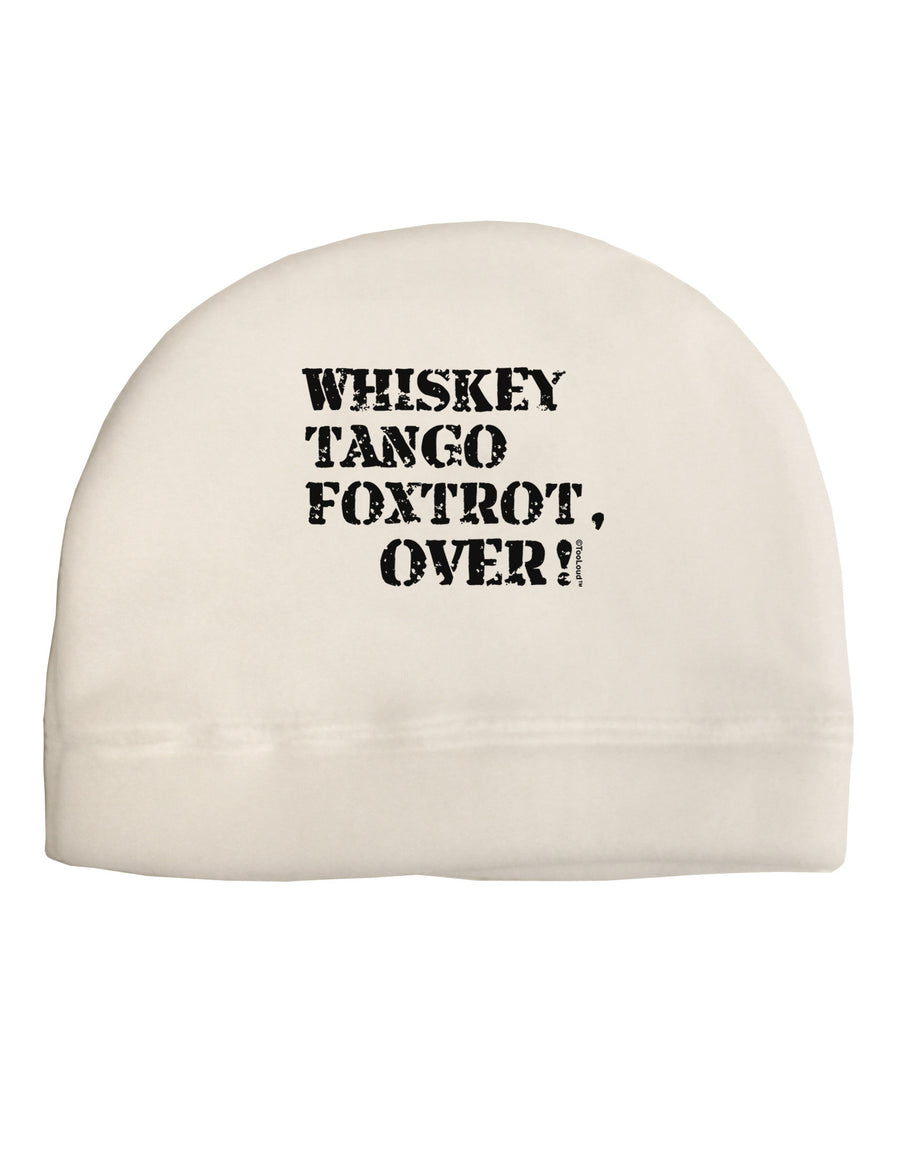 Whiskey Tango Foxtrot WTF Adult Fleece Beanie Cap Hat-Beanie-TooLoud-White-One-Size-Fits-Most-Davson Sales