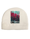 Chicago Abstract 2 Child Fleece Beanie Cap Hat-Beanie-TooLoud-White-One-Size-Fits-Most-Davson Sales