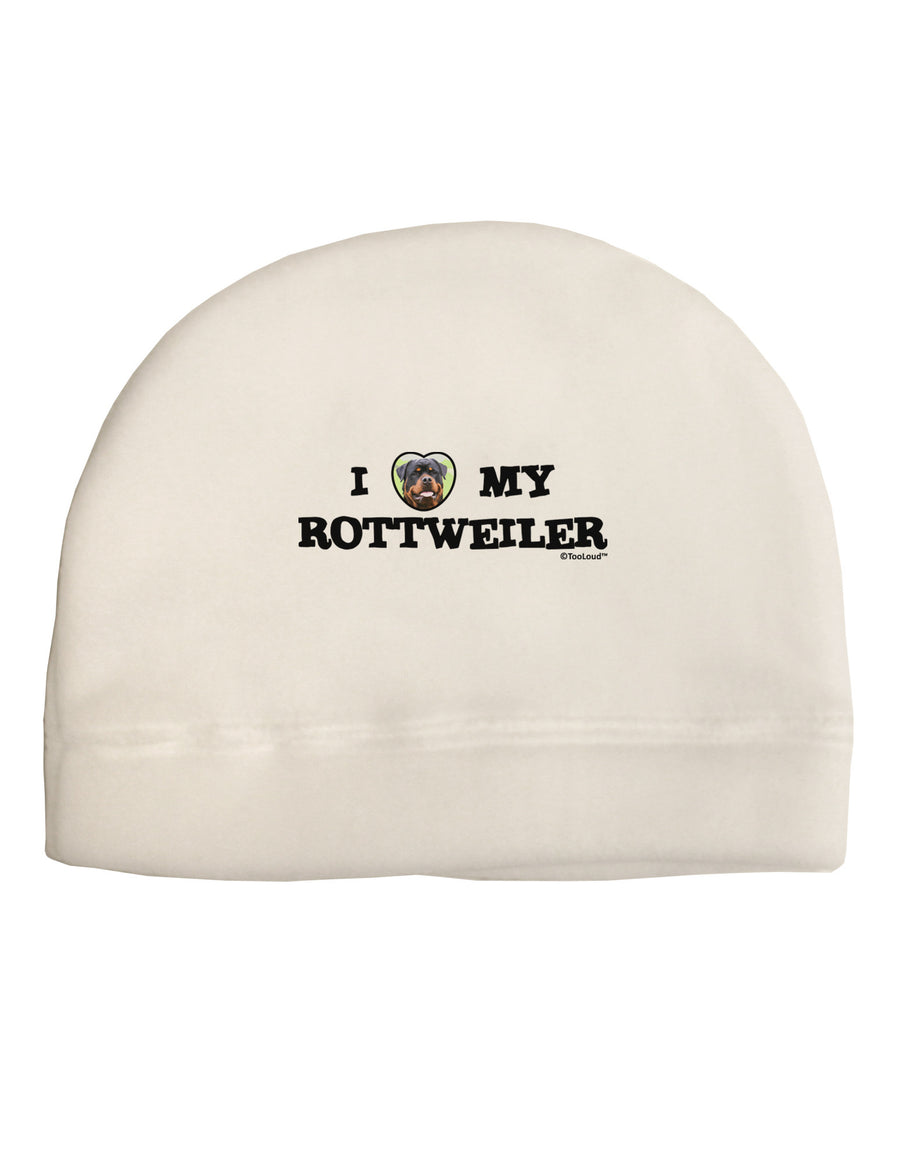 I Heart My Rottweiler Child Fleece Beanie Cap Hat by TooLoud-Beanie-TooLoud-White-One-Size-Fits-Most-Davson Sales