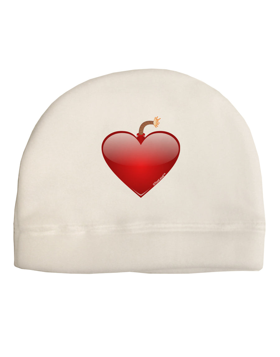 Love Bomb Adult Fleece Beanie Cap Hat-Beanie-TooLoud-White-One-Size-Fits-Most-Davson Sales