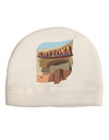 Arizona Montezuma Castle Adult Fleece Beanie Cap Hat-Beanie-TooLoud-White-One-Size-Fits-Most-Davson Sales