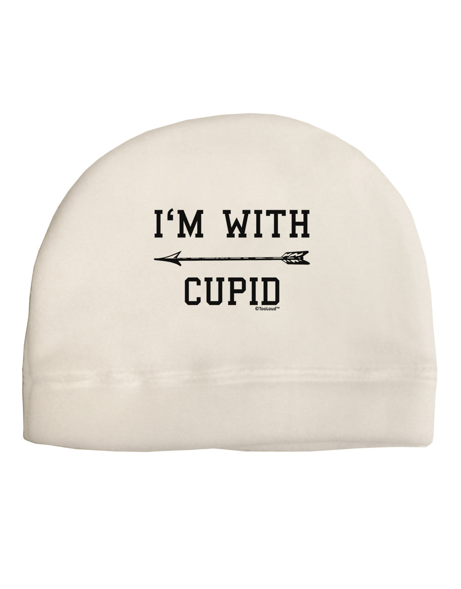 I'm With Cupid - Left Arrow Child Fleece Beanie Cap Hat by TooLoud-Beanie-TooLoud-White-One-Size-Fits-Most-Davson Sales