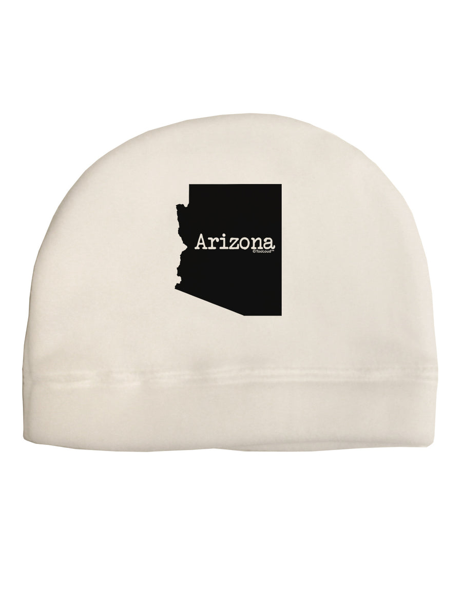 Arizona - United States Shape Adult Fleece Beanie Cap Hat by TooLoud-Beanie-TooLoud-White-One-Size-Fits-Most-Davson Sales