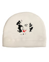 Marilyn Monroe Cutout Design Red Lips Adult Fleece Beanie Cap Hat by TooLoud-Beanie-TooLoud-White-One-Size-Fits-Most-Davson Sales