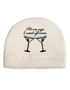 At My Age I Need Glasses - Martini Adult Fleece Beanie Cap Hat by TooLoud-Beanie-TooLoud-White-One-Size-Fits-Most-Davson Sales