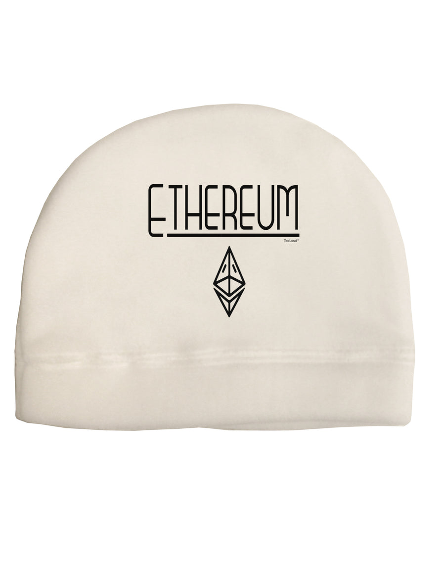 Ethereum with logo Adult Fleece Beanie Cap Hat-Beanie-TooLoud-White-One-Size-Fits-Most-Davson Sales