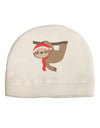 Cute Christmas Sloth with Santa Hat Child Fleece Beanie Cap Hat-Beanie-TooLoud-White-One-Size-Fits-Most-Davson Sales