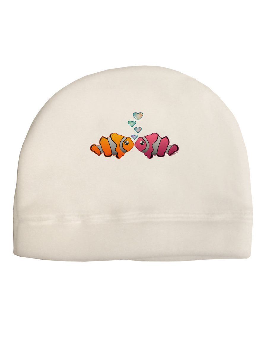 Kissy Clownfish Adult Fleece Beanie Cap Hat-Beanie-TooLoud-White-One-Size-Fits-Most-Davson Sales