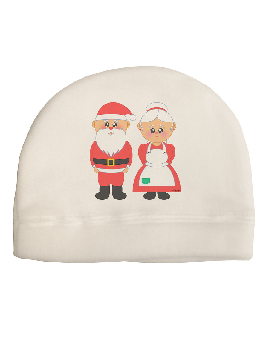 Cute Mr and Mrs Santa Claus Couple Christmas Child Fleece Beanie Cap Hat-Beanie-TooLoud-White-One-Size-Fits-Most-Davson Sales