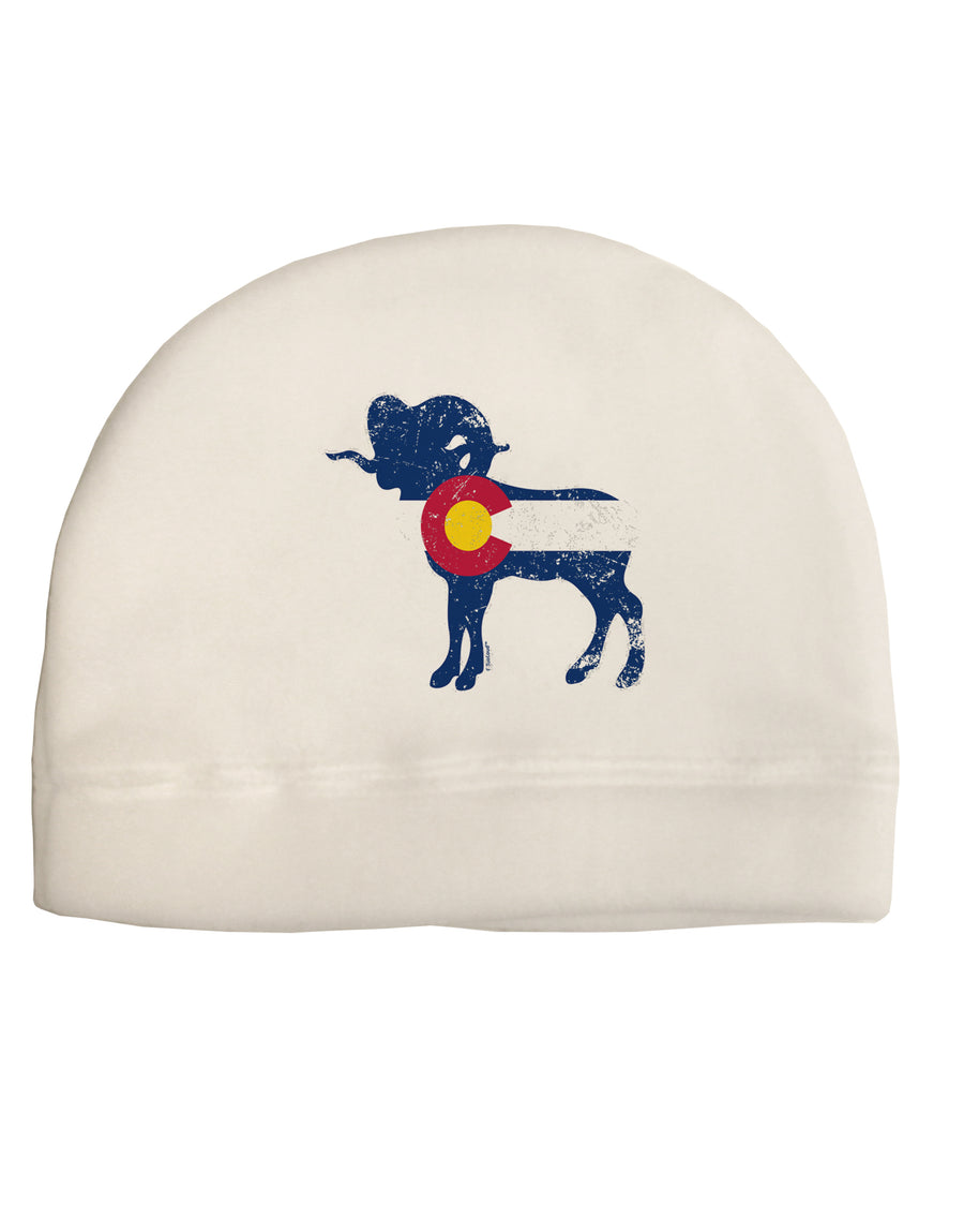 Grunge Colorado Emblem Flag Adult Fleece Beanie Cap Hat-Beanie-TooLoud-White-One-Size-Fits-Most-Davson Sales