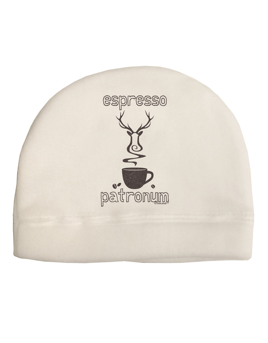 Espresso Patronum Adult Fleece Beanie Cap Hat-Beanie-TooLoud-White-One-Size-Fits-Most-Davson Sales