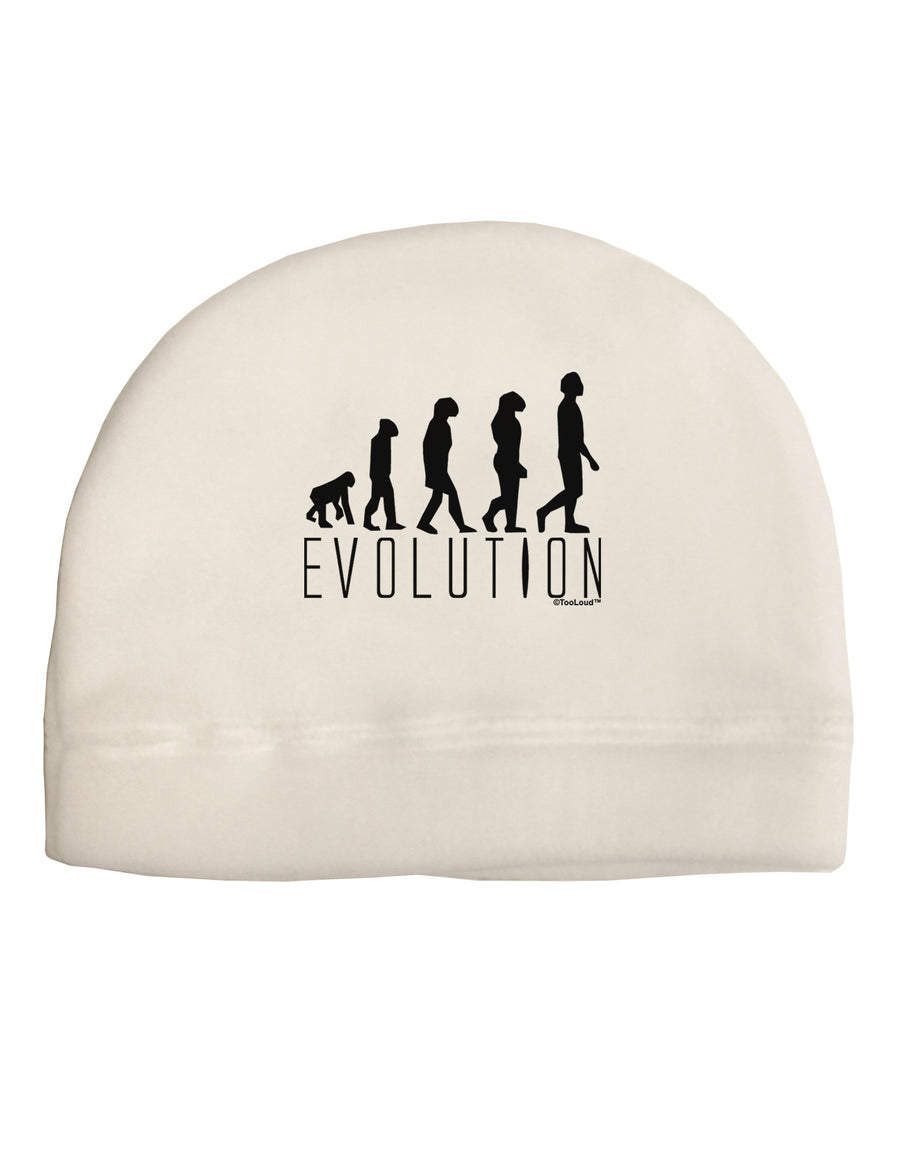 Evolution of Man Adult Fleece Beanie Cap Hat by TooLoud-Beanie-TooLoud-White-One-Size-Fits-Most-Davson Sales