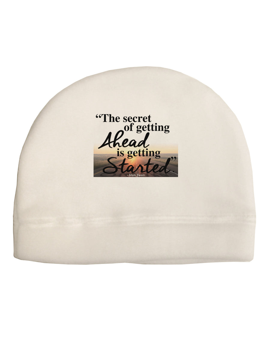 Getting Ahead Mark Twain Child Fleece Beanie Cap Hat-Beanie-TooLoud-White-One-Size-Fits-Most-Davson Sales