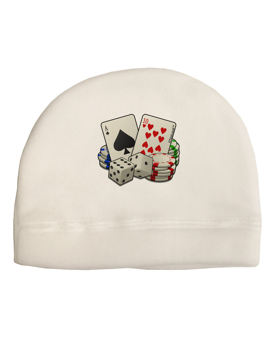 Gambling Weapons Adult Fleece Beanie Cap Hat-Beanie-TooLoud-White-One-Size-Fits-Most-Davson Sales